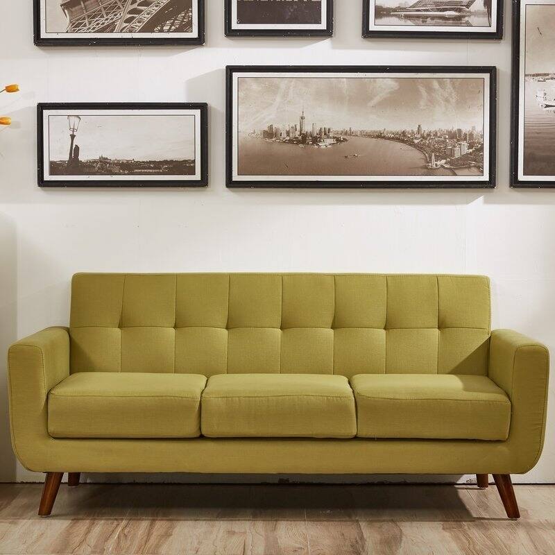 US Pride Furniture Grace Rainbeau Tufted Upholstered Living Room Sofa and Loveseat (Set of 2)