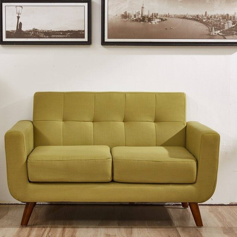 US Pride Furniture Grace Rainbeau Tufted Upholstered Living Room Sofa and Loveseat (Set of 2)