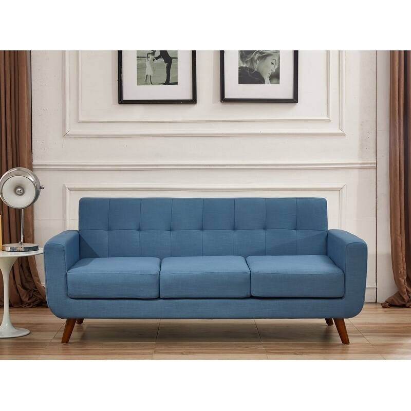 US Pride Furniture Grace Rainbeau Tufted Upholstered Living Room Sofa and Loveseat (Set of 2)