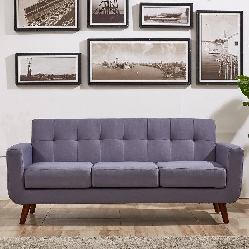 US Pride Furniture Grace Rainbeau Tufted Upholstered Living Room Sofa and Loveseat (Set of 2) - Taupe