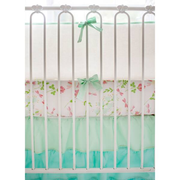 Shop My Baby Sam Mint And White Crib Bumper Pad Overstock 15630622