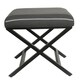 preview thumbnail 4 of 53, Porch & Den Boucher Modern Metal X-base Square Ottoman