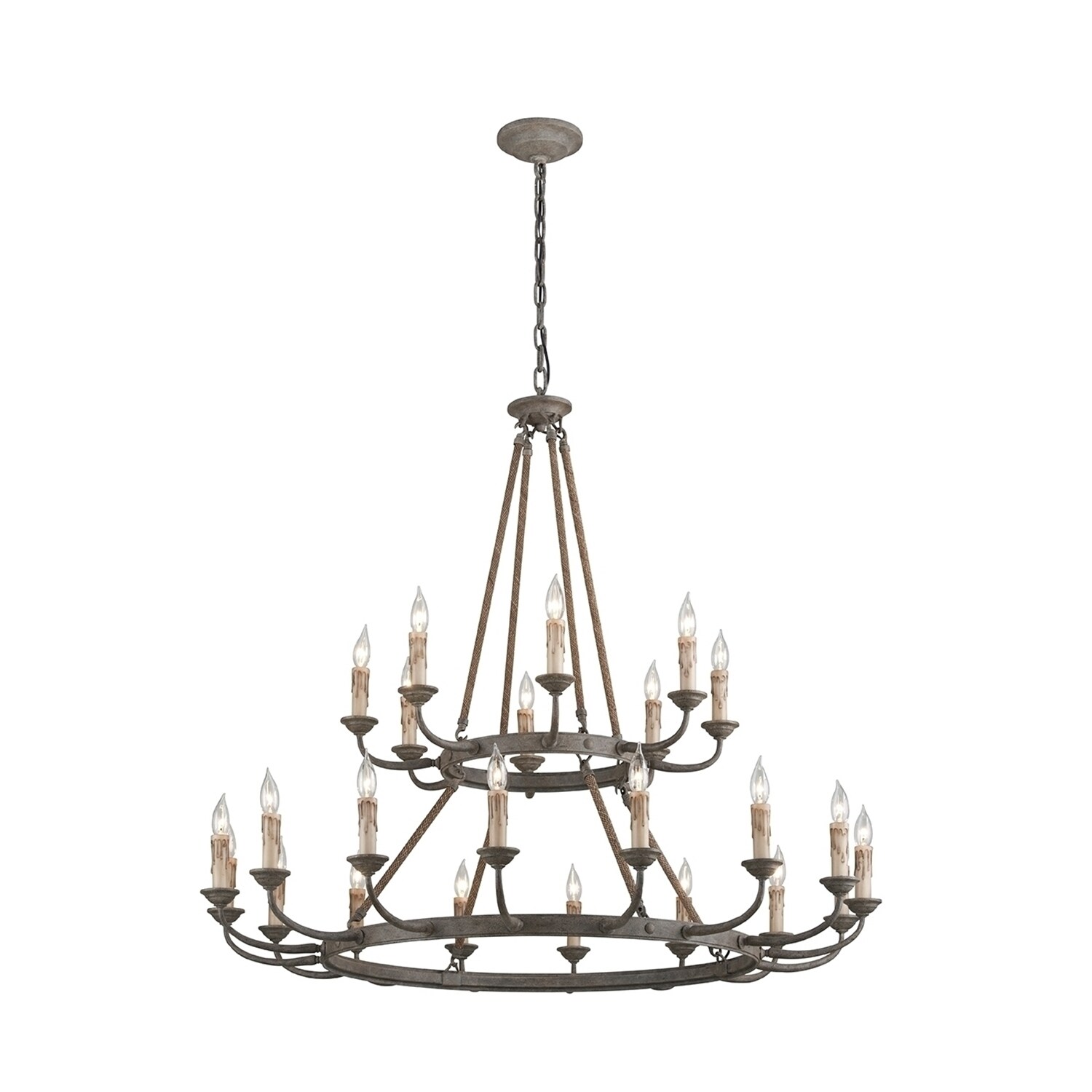 Cyrano 24-light Earthen Bronze Chandelier (Earthen Bronze) - Chandeliers For Bedrooms by Overstock.com
