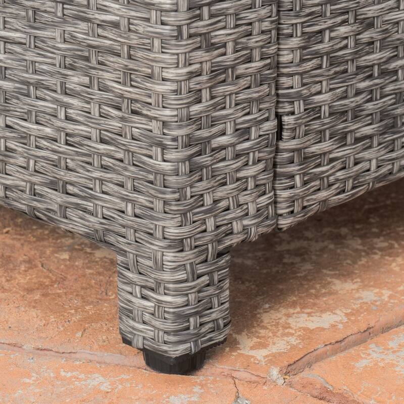 Puerta Outdoor Wicker Club Chair with Cushions by Christopher Knight Home