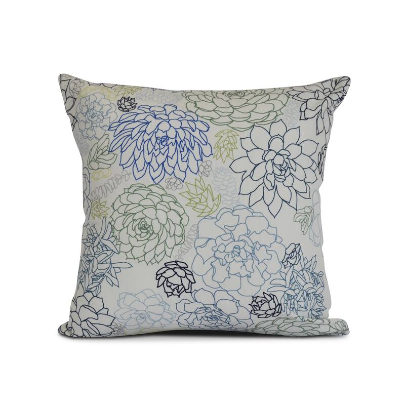 Opal Floral Print Outdoor Pillow