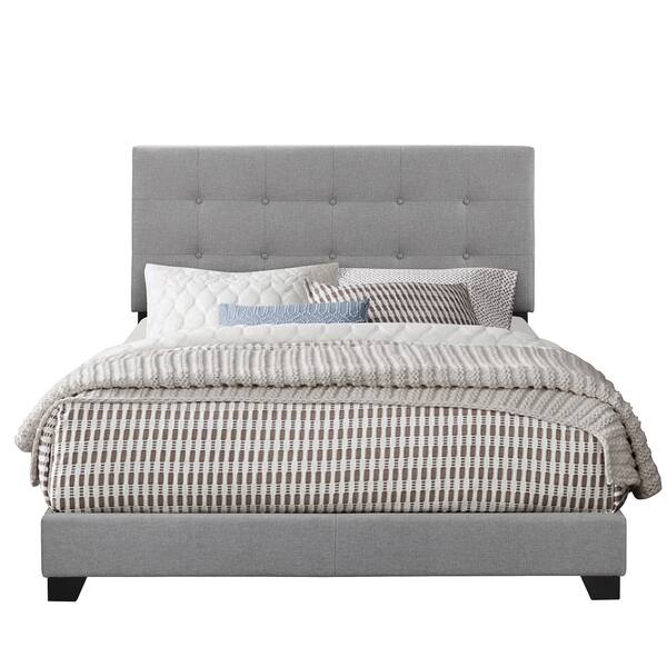 Glacier Grey Tufted Upholstered Bed On Sale Overstock 15634777