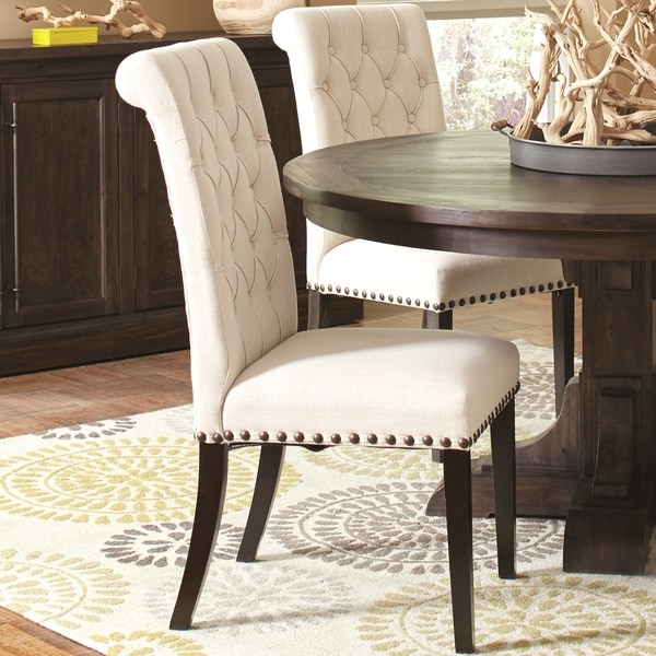 high back tufted dining chair