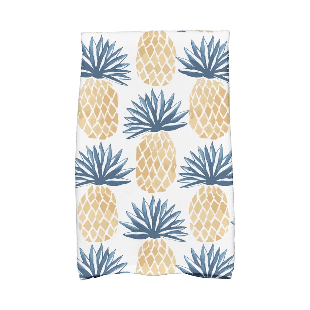 Pineapple Stripes Geometric Print Kitchen Towels