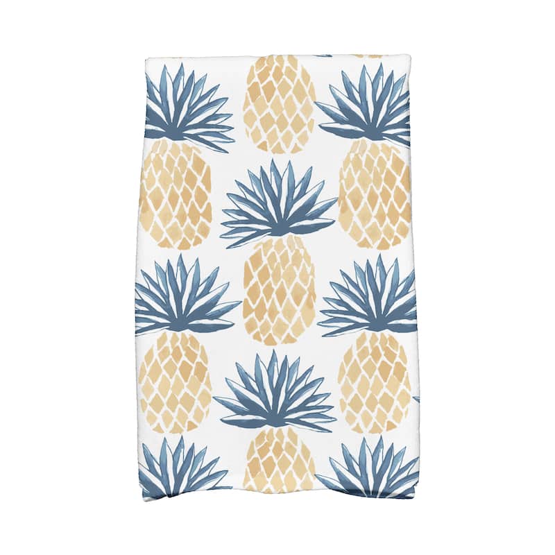 Pineapple Stripes Geometric Print Kitchen Towels
