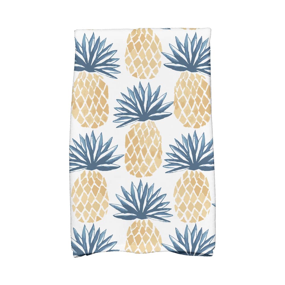 Pineapple Stripes Geometric Print Kitchen Towels