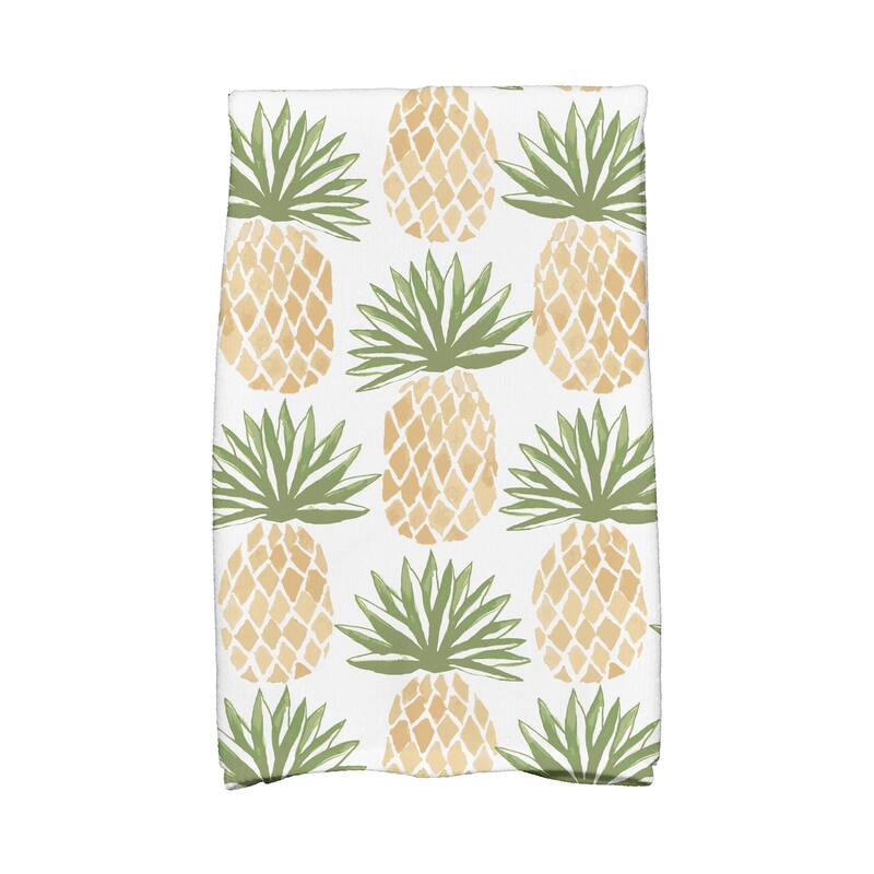 Tossed Pineapple Geometric Print Kitchen Towels