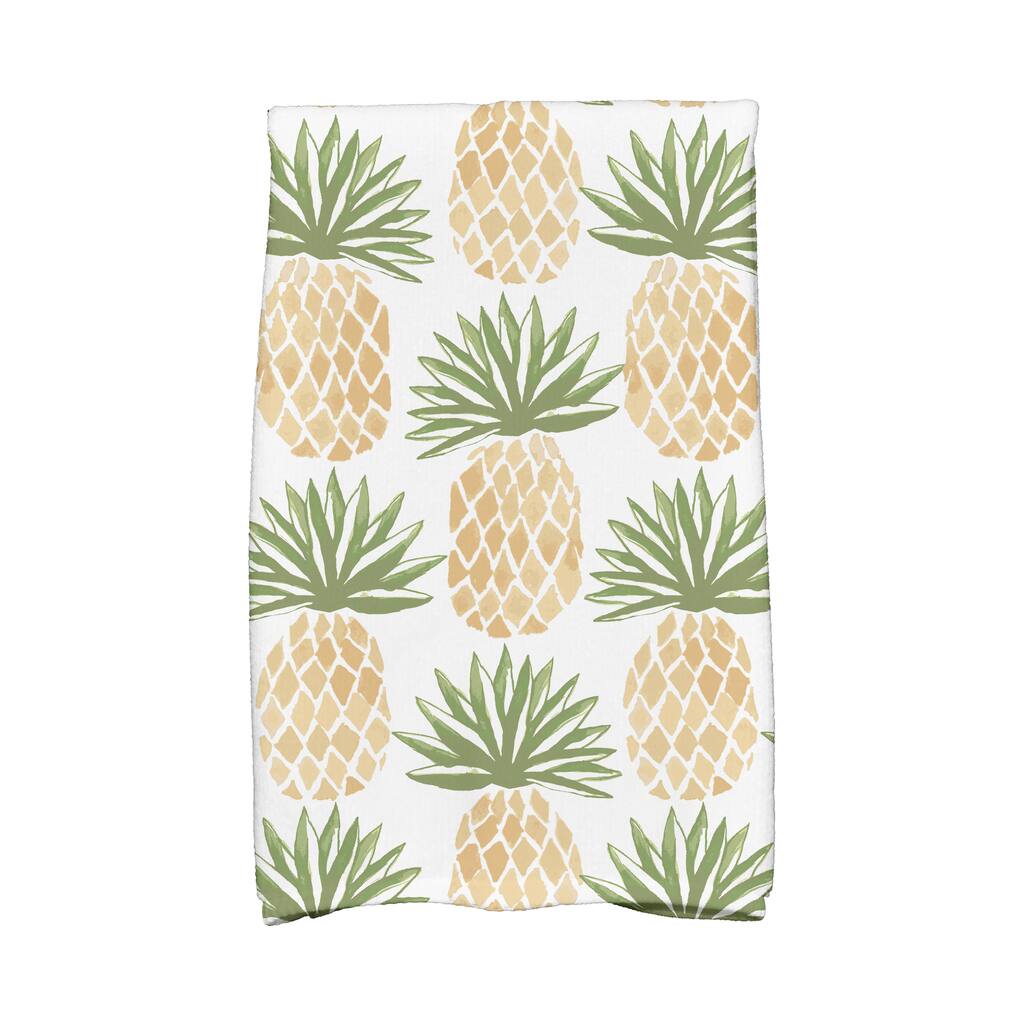 Tossed Pineapple Geometric Print Kitchen Towels