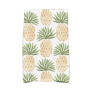 Tossed Pineapple Geometric Print Kitchen Towels