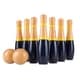 preview thumbnail 7 of 36, Lawn Bowling, 8 inch Wooden Lawn Game by Hey! Play! Blue/Gold