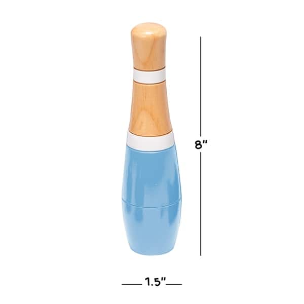 dimension image slide 4 of 5, Lawn Bowling, 8 inch Wooden Lawn Game by Hey! Play!
