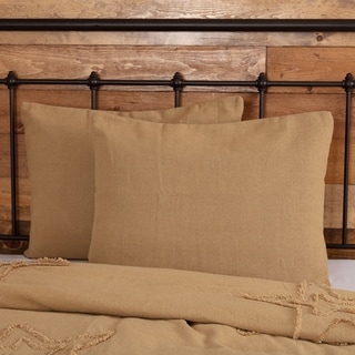 VHC Farmhouse Bed Skirt Burlap Natural Bedding Cotton Burlap Cotton Solid Color 
