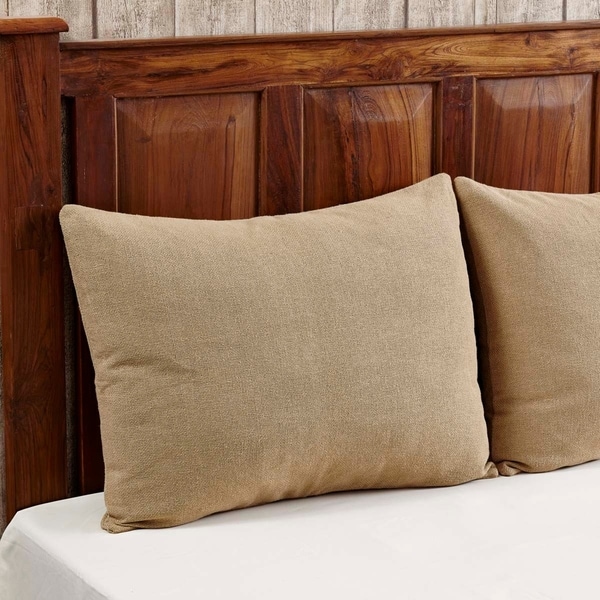 VHC Farmhouse Sham Burlap Natural Bedding Cotton Burlap Cotton Solid Color 