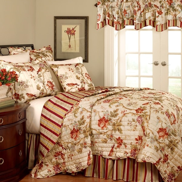 Shop Waverly Charleston Chirp Cotton Quilt Set - Free