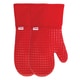 preview thumbnail 5 of 34, T-fal Textiles 2 Pack Soft Flex Waffle Silicone Oven Mitt Set