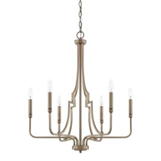 Dawson 6-light Aged Brass Chandelier