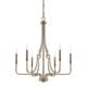 preview thumbnail 2 of 0, Dawson 6-light Aged Brass Chandelier