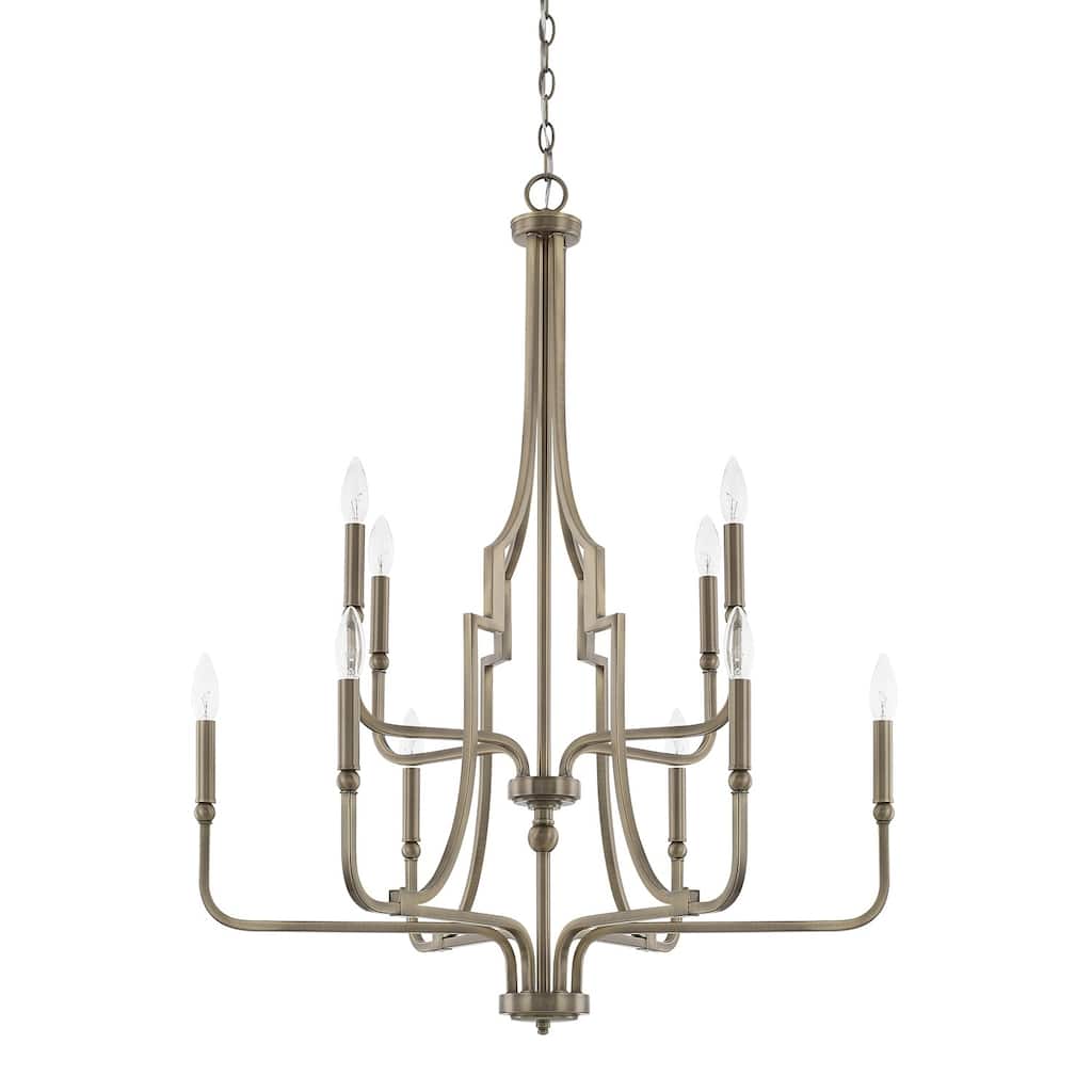 Dawson 10-light Aged Brass Chandelier
