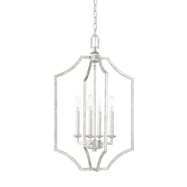 Capital Lighting Oxford Collection 4 Light Silver Patina Foyer Capital Lighting Oxford Collection 4 Light Silver Patina Foyer Pendant