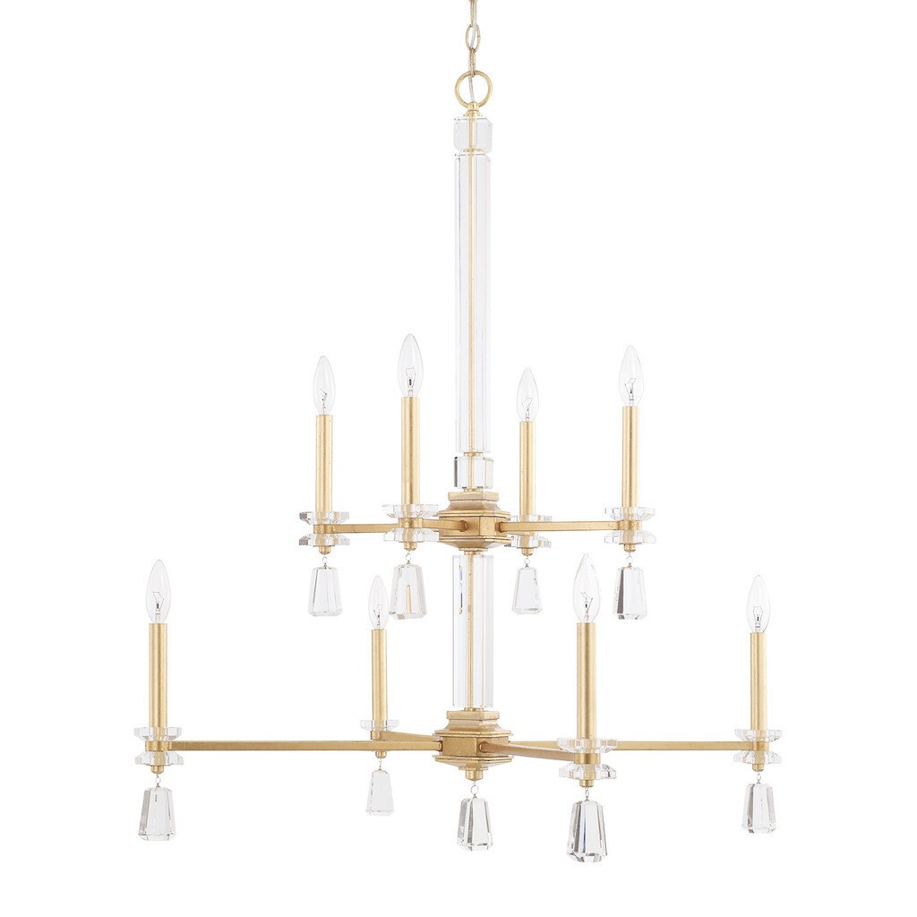 Capital Lighting Milan Collection 8-light Capital Gold Chandelier - Chandeliers For Bedrooms by Overstock.com