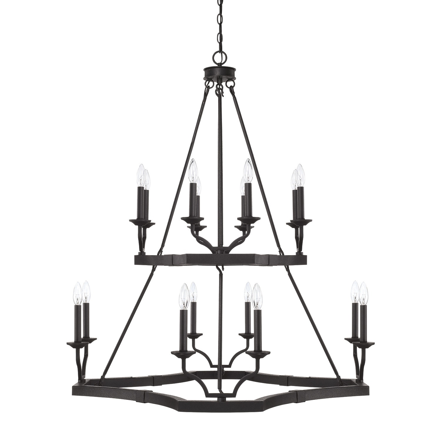 Capital Lighting Ravenwood Collection 16-light Black Iron Chandelier - Chandeliers For Bedrooms by Overstock.com