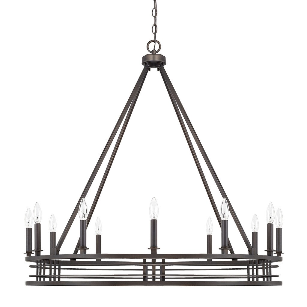 Capital Lighting Knox Collection 12-light Old Bronze Chandelier - Chandeliers For Bedrooms by Overstock.com
