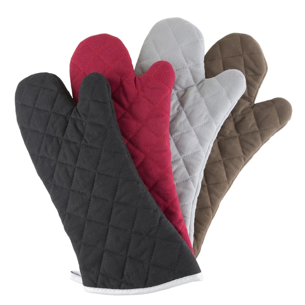 Cotton Pot Oven Mits Mitt Glove Brand New Heat Resistant Protector Red Free Ship