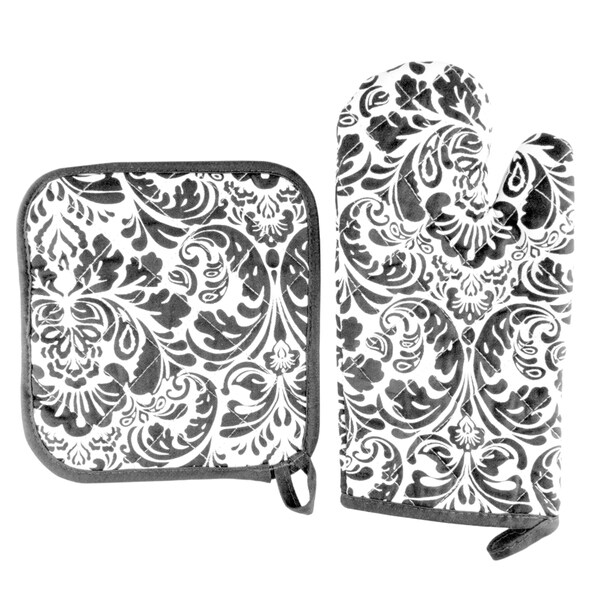 Oven Mitt and Pot Holder Set, Quilted and Flame and Heat Resistant by Windsor Home. Opens flyout.