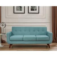 U.S. Pride Furniture Grace Rainbeau Linen Upholstered Tufted Mid-century Sofa