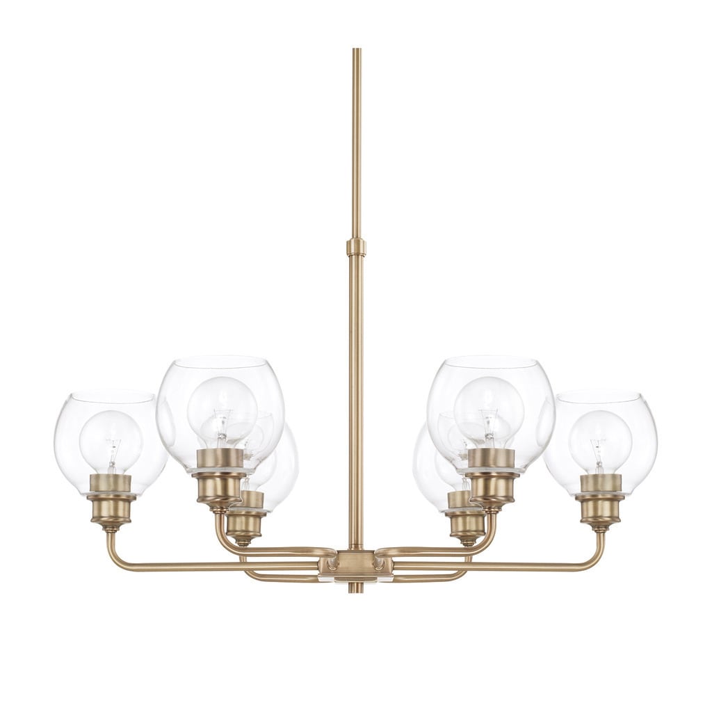 Capital Lighting Mid-Century Collection 6-light Aged Brass Chandelier - Chandeliers For Bedrooms by Overstock.com