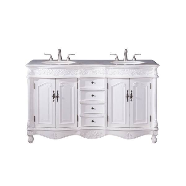 Shop Elegant Lighting Windsor 60 Inch Double Bathroom Vanity Overstock 15640409