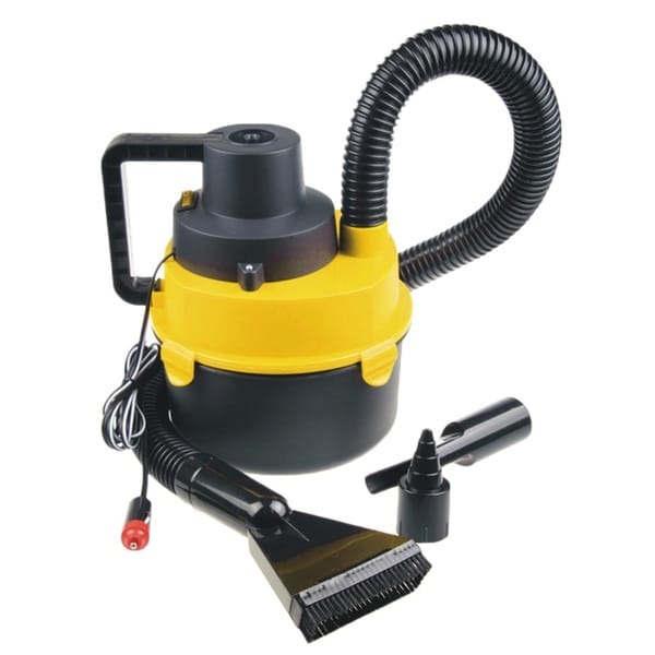 Portable Car Vacuum Cleaner Wet/Dry DC 12 Volt (Black/Yellow)