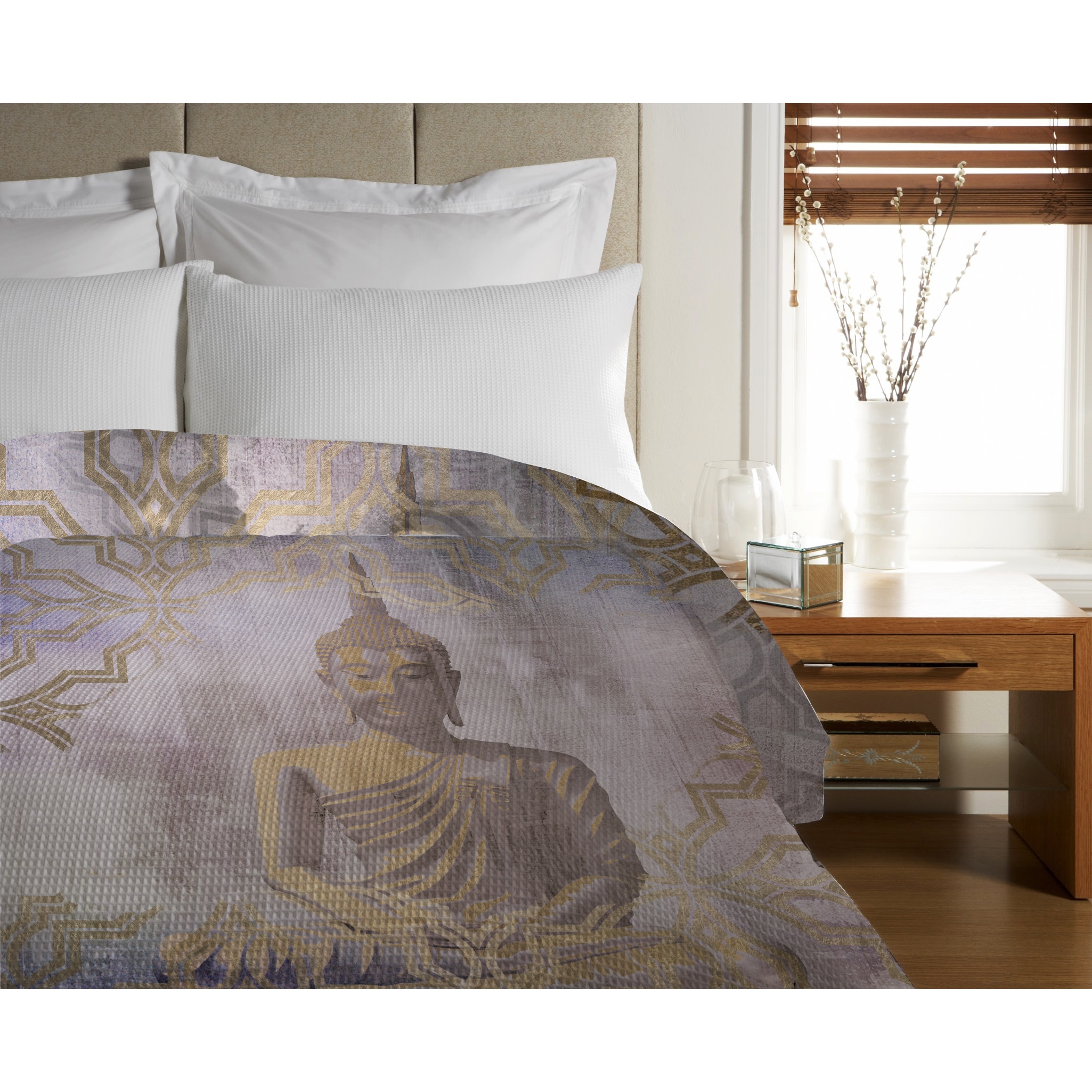 Shop Oliver Gal Buddha In Peace Duvet Cover On Sale