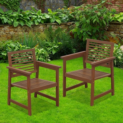 Surfside Teak Hardwood Outdoor Armchair without Cushion (Set of 2) by Havenside Home