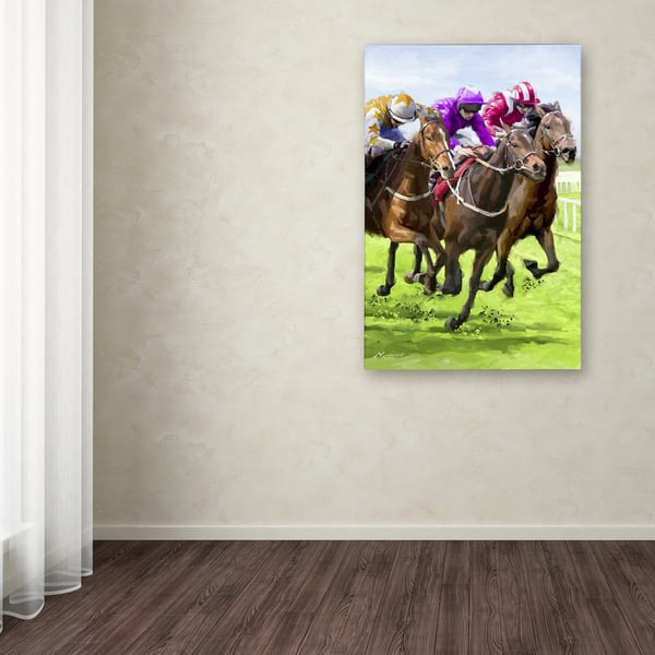 Trademark Art The Macneil Studio 'Horse Racing' Canvas Art