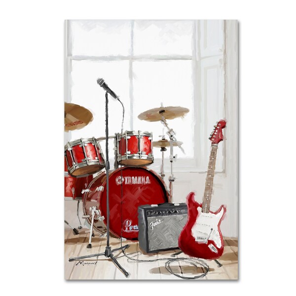 Shop The Macneil Studio 'Drums and Guitar' Canvas Art - Free Shipping ...