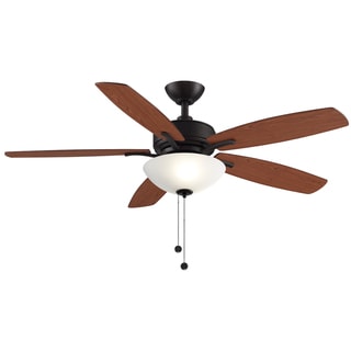 Fanimation Aire Deluxe 52 inch Indoor Ceiling Fan with LED Bowl Light Kit - Dark Bronze