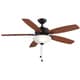 preview thumbnail 1 of 5, Fanimation Aire Deluxe 52 inch Indoor Ceiling Fan with LED Bowl Light Kit - Dark Bronze