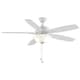 preview thumbnail 1 of 4, Fanimation Aire Deluxe 52 inch Indoor Ceiling Fan with LED Bowl Light Kit - Matte White