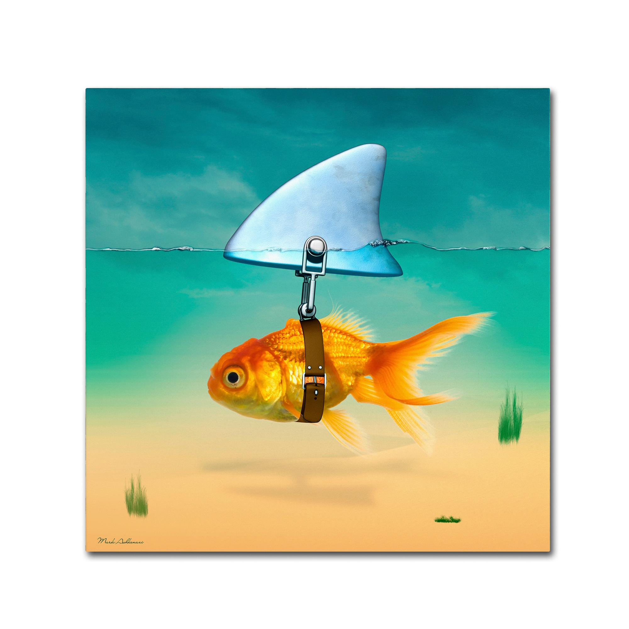 Mark Ashkenazi 'Gold Fish' Canvas Art