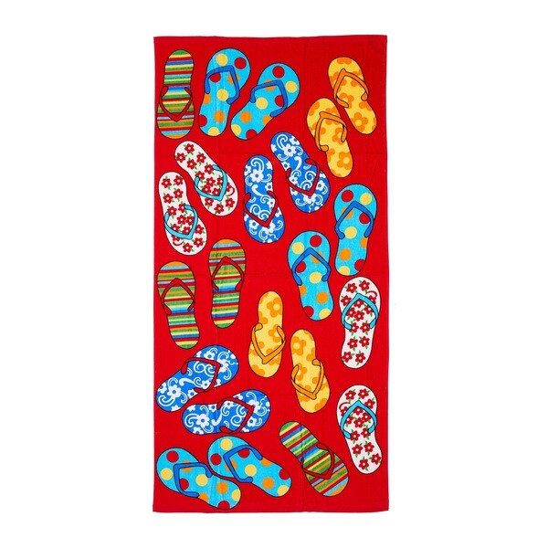 De Moocci Flip Flop Printed Beach Towel