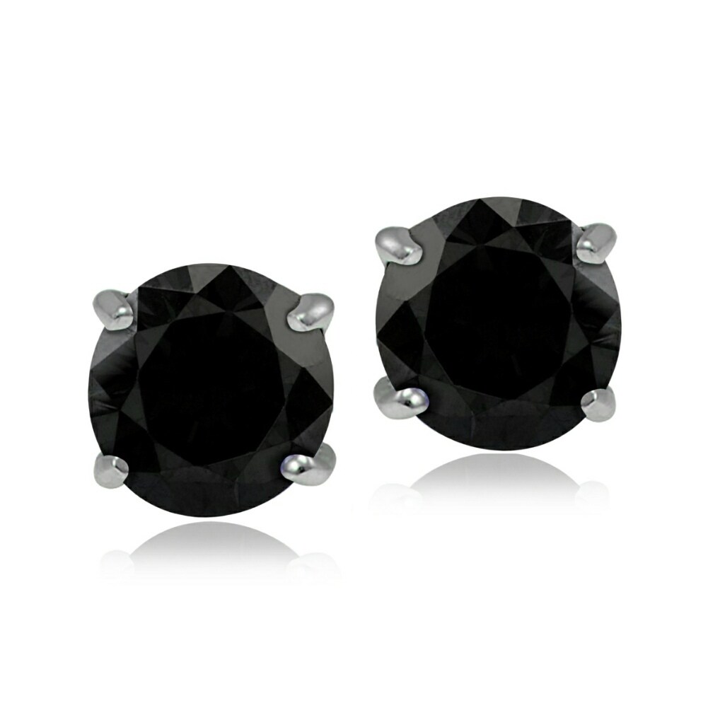 black surgical steel earrings