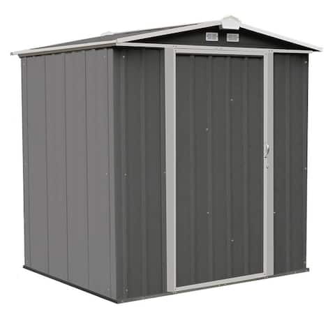 arrow ezee shed 6 ft x 5 ft charcoal & cream all