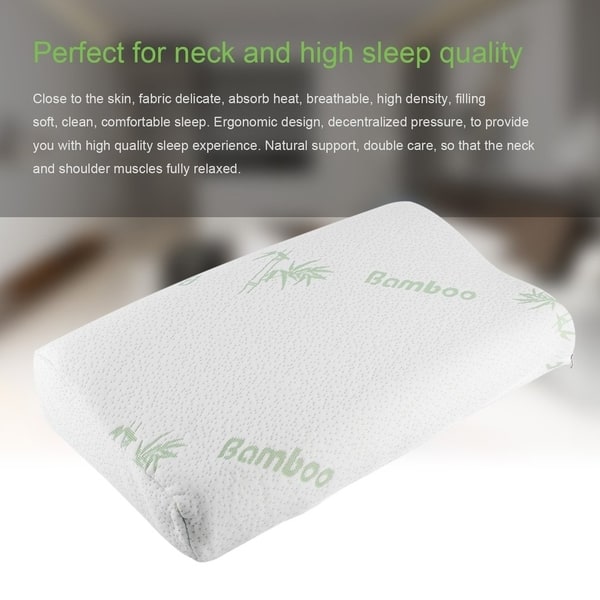 Shop Slow Rebound Queen Size Contour Memory Foam Pillow White