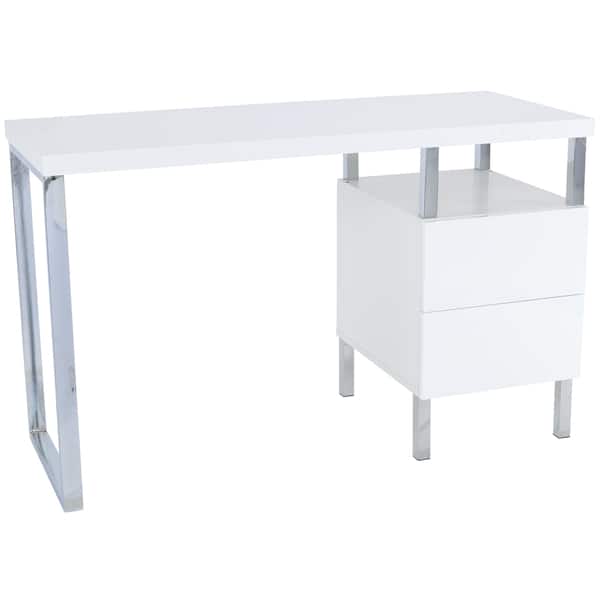 Shop Edgemod Jerns White Wooden Writing Desk Overstock 15648262
