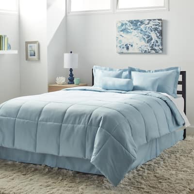 7-piece Solid Comforter Set